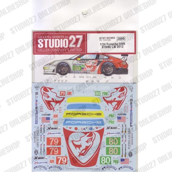 1:24 Porsche RSR #79/80 LM 2012 forFUJIMI#123905TK2450