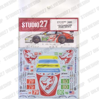 1:24 Porsche RSR #79/80 LM 2012 forFUJIMI#123905TK2450