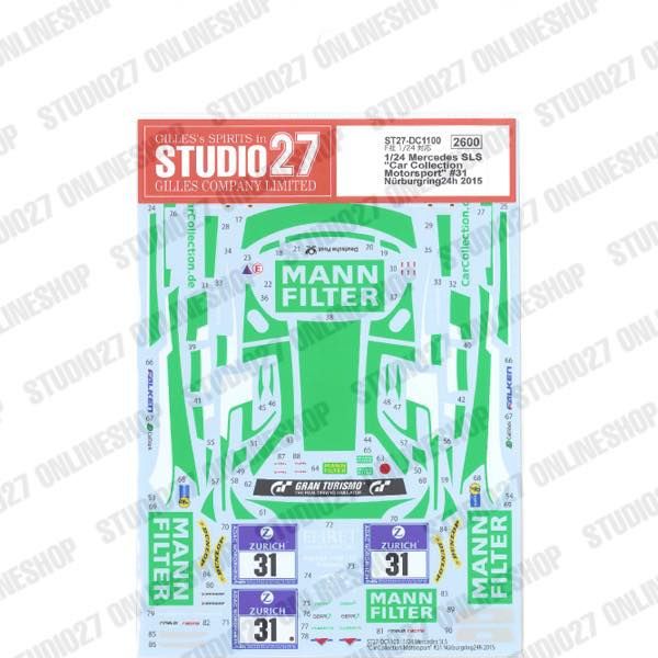 1:24 Mercedes SLS Car Collection Motorsport #31 Nurburgring24h 2015 for FUJIMI125657