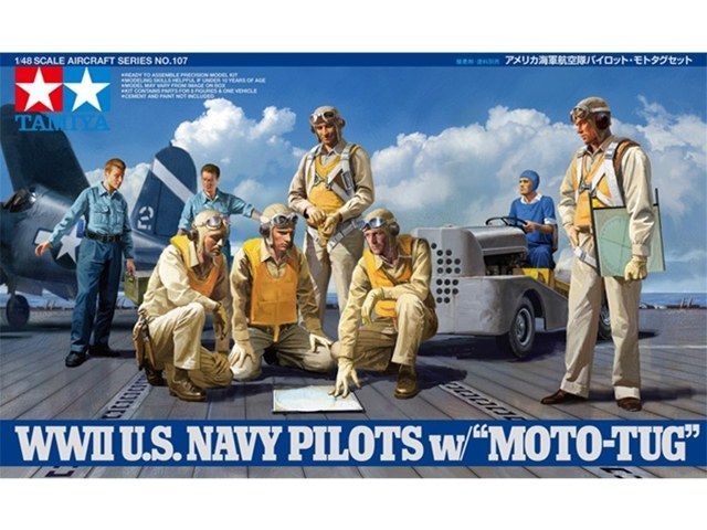 1:48 WWII U.S. Navy Pilots w/MOTO-TUG