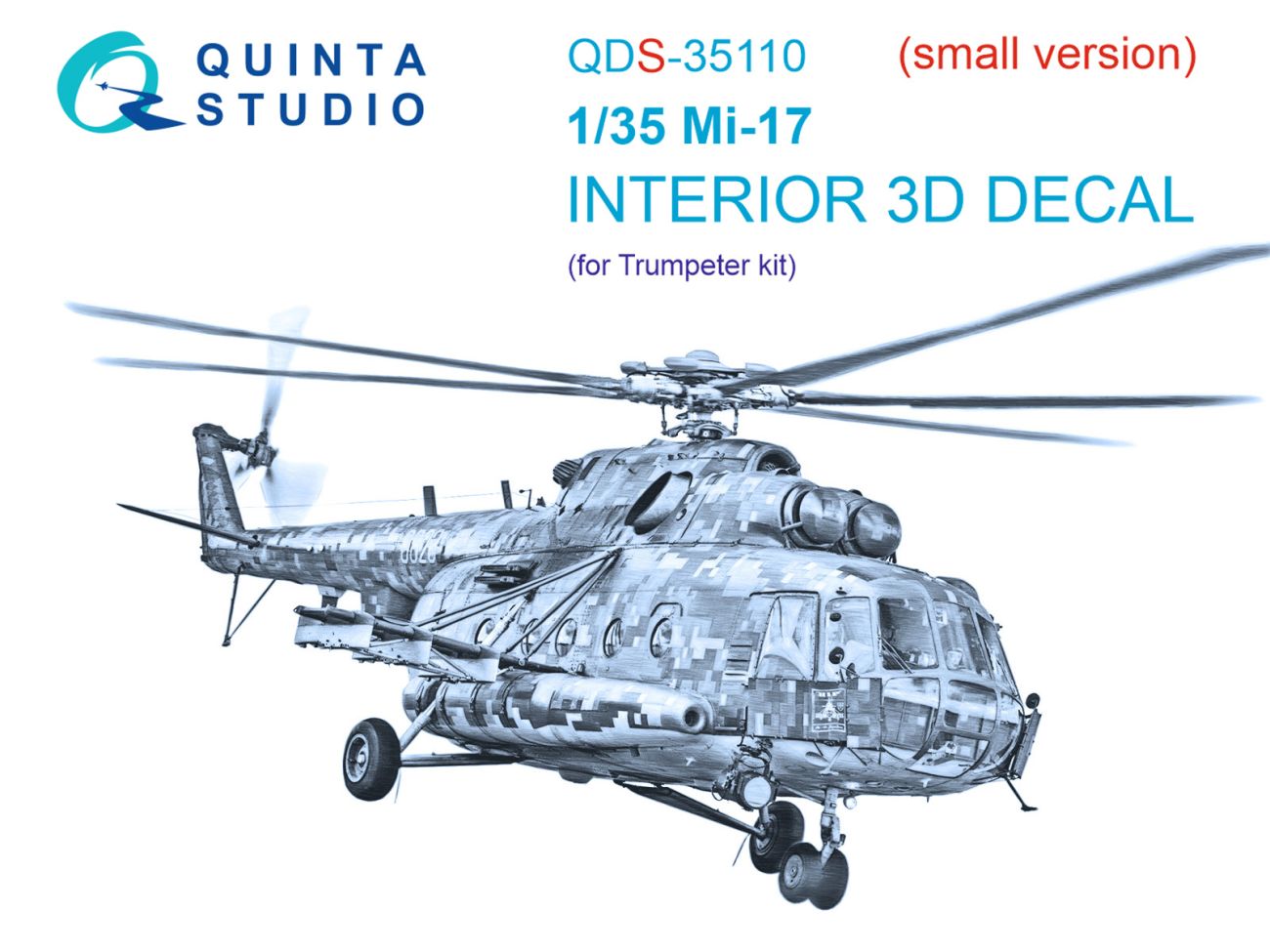 1:35 Mi-17 3D-Printed & coloured Interior on decal paper (Trumpeter) (Small version)