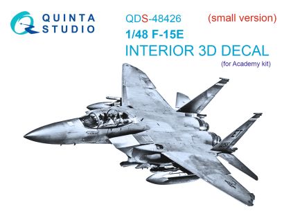 1:48 F-15E 3D-Printed & coloured Interior on decal paper (Academy) (Small version)