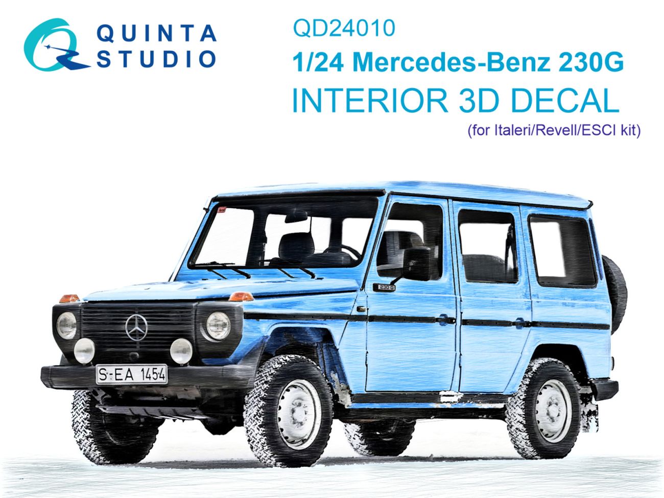 1:24 Mercedes-Benz 230G 3D-Printed & coloured Interior on decal paper (Italeri-Revell-ESCI)