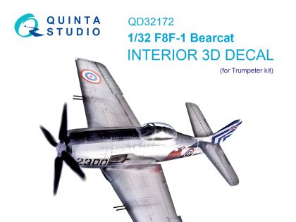 1:32 F8F-1 Bearcat 3D-Printed & coloured Interior on decal paper (Trumpeter)