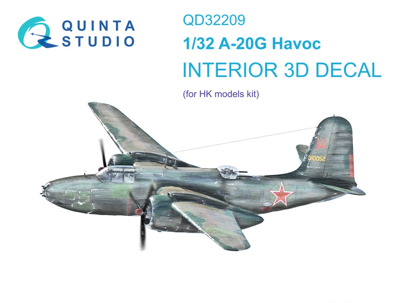 1:32 A-20G Havoc 3D-Printed & coloured Interior on decal paper (HK Models)