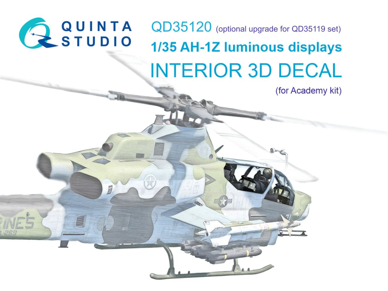 1:35 AH-1Z luminous displays for QD+35119/QDS-35119 sets (Academy)