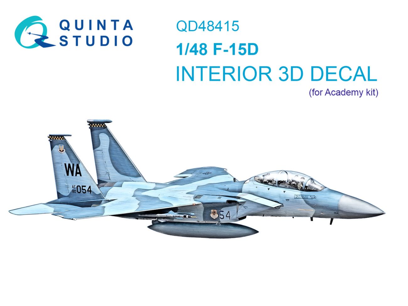 1:48 F-15D 3D-Printed & coloured Interior on decal paper (Academy)