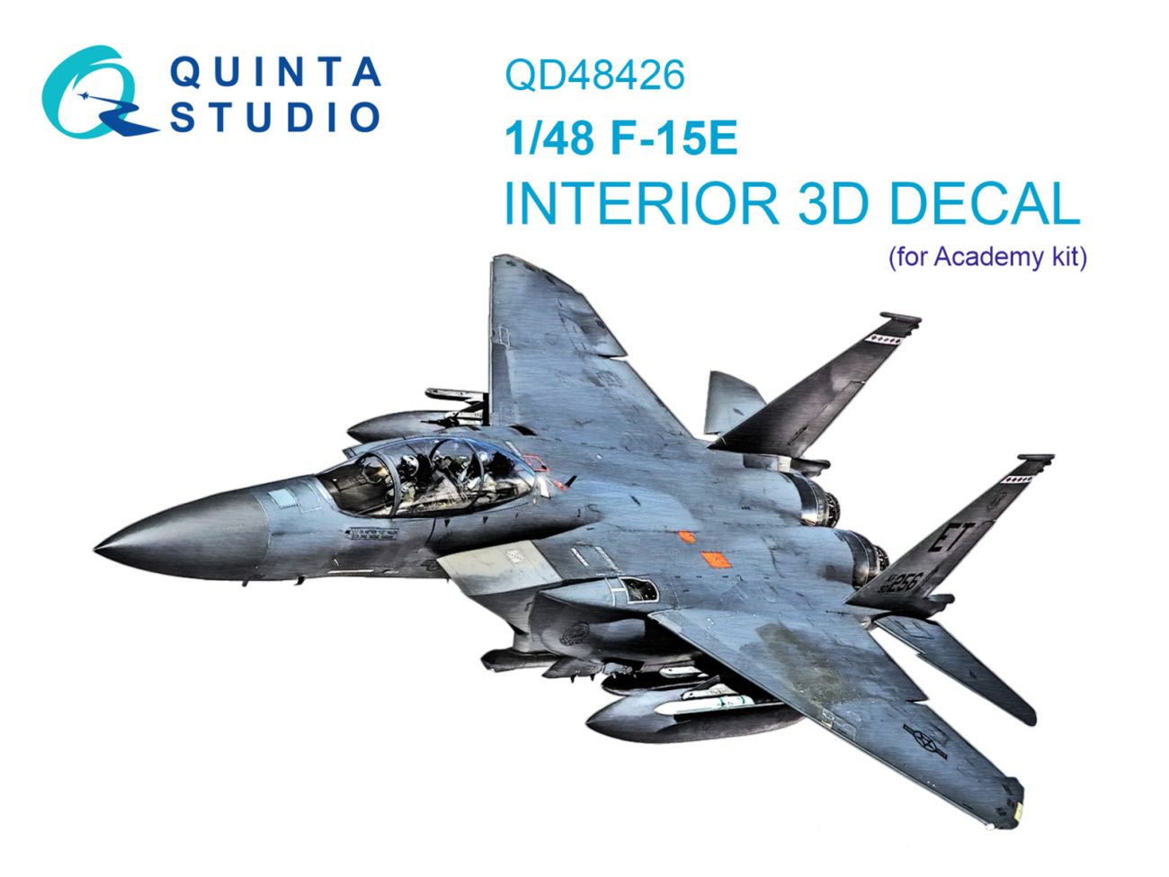 1:48 F-15E 3D-Printed & coloured Interior on decal paper (Academy)