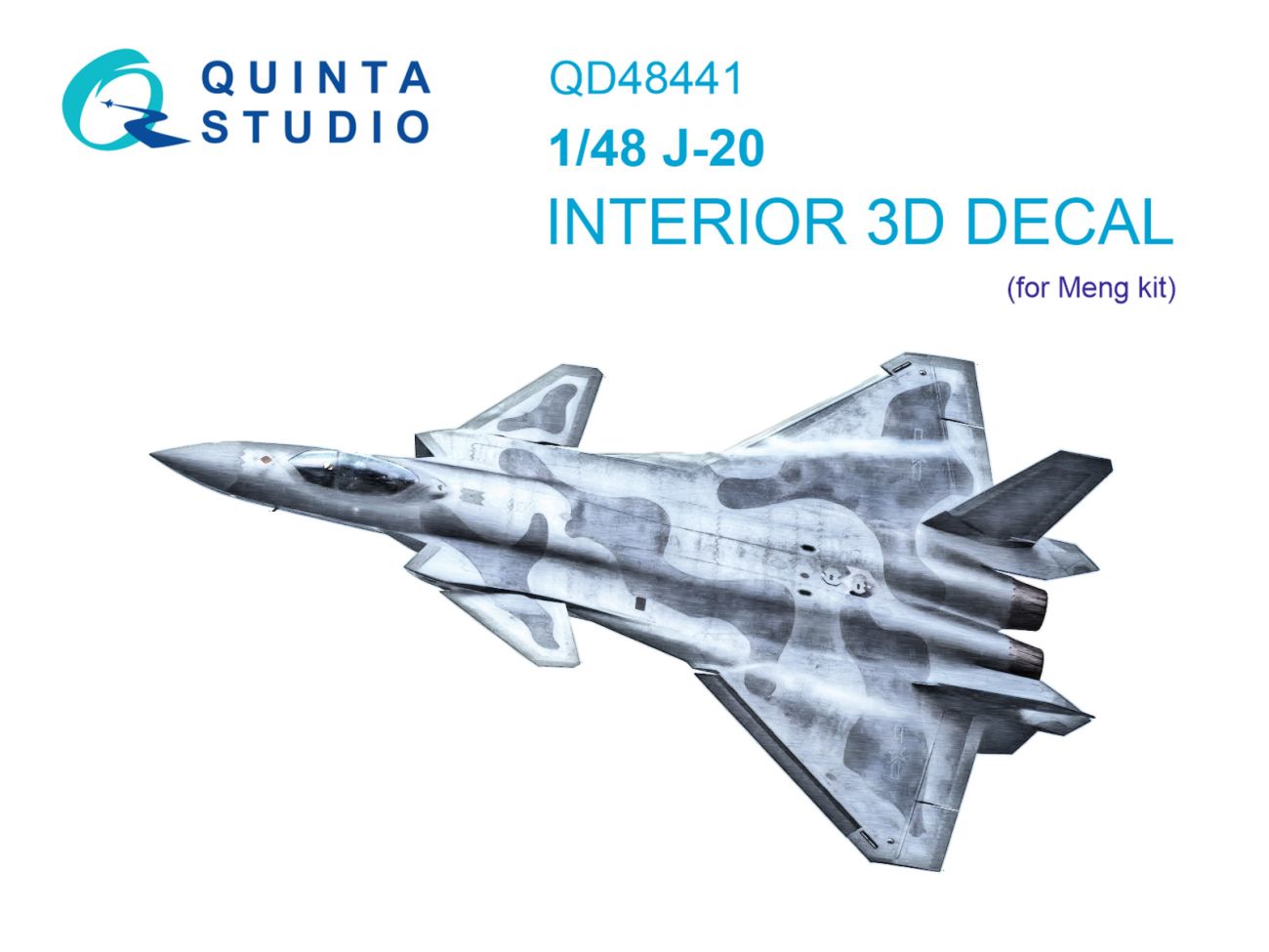 1:48 J-20 3D-Printed & coloured Interior on decal paper (Meng)