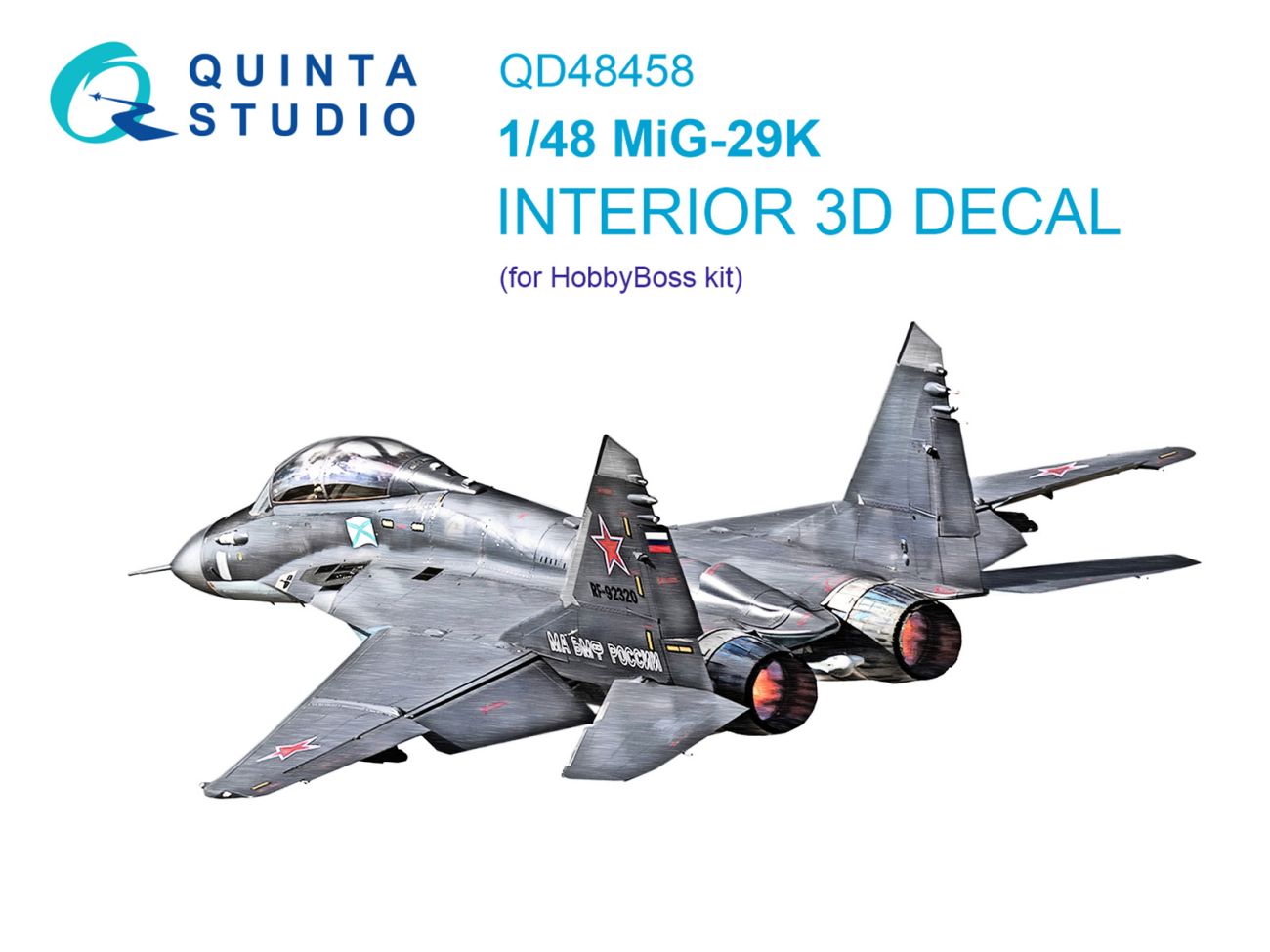 1:48 MiG-29K 3D-Printed & coloured Interior on decal paper (HobbyBoss)