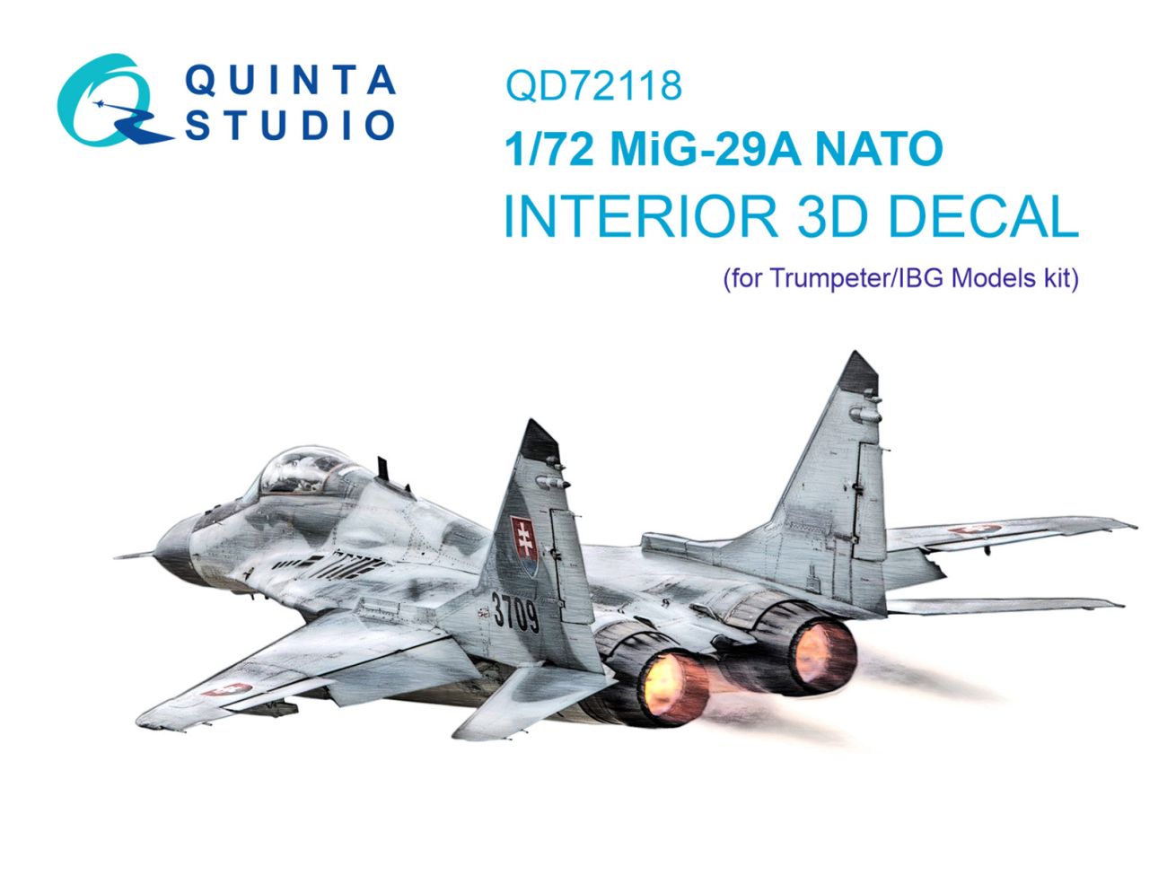1:72 MiG-29A (NATO) 3D-Printed & coloured Interior on decal paper (Trumpeter/IBG Models)