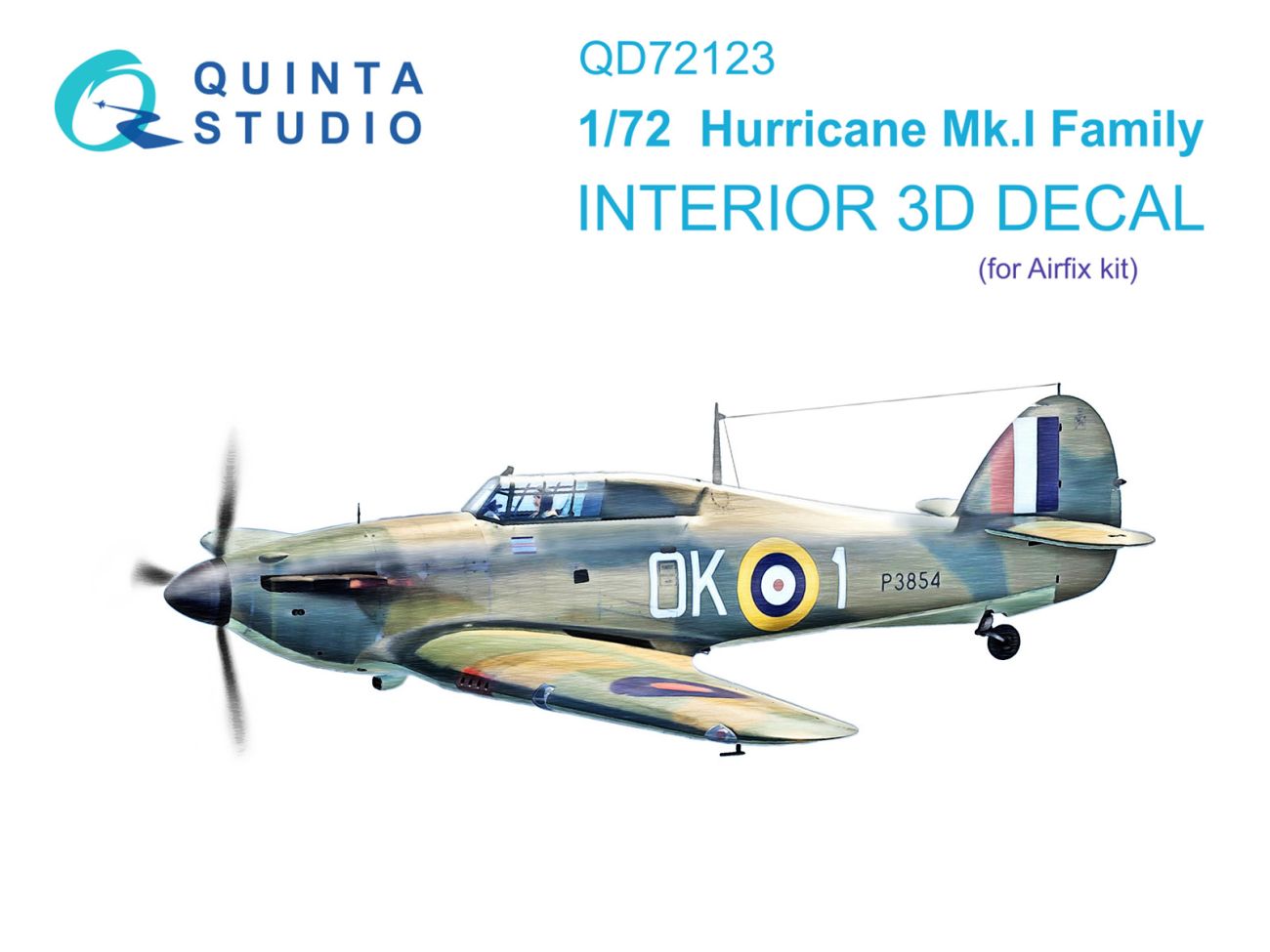 1:72 Hurricane Mk.I family 3D-Printed & coloured Interior on decal paper (Airfix)
