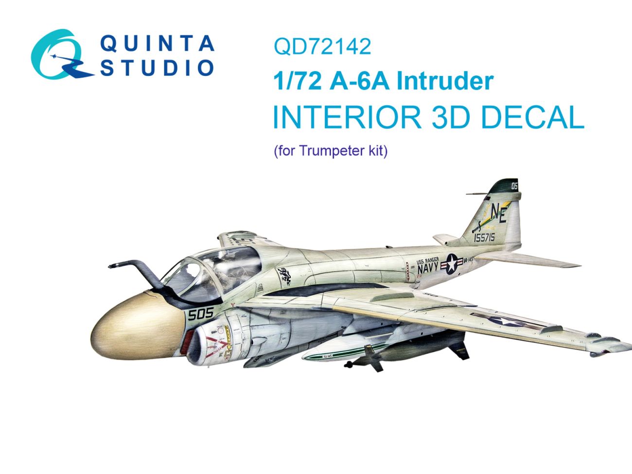 1:72 A-6A Intruder 3D-Printed & coloured Interior on decal paper (Trumpeter)