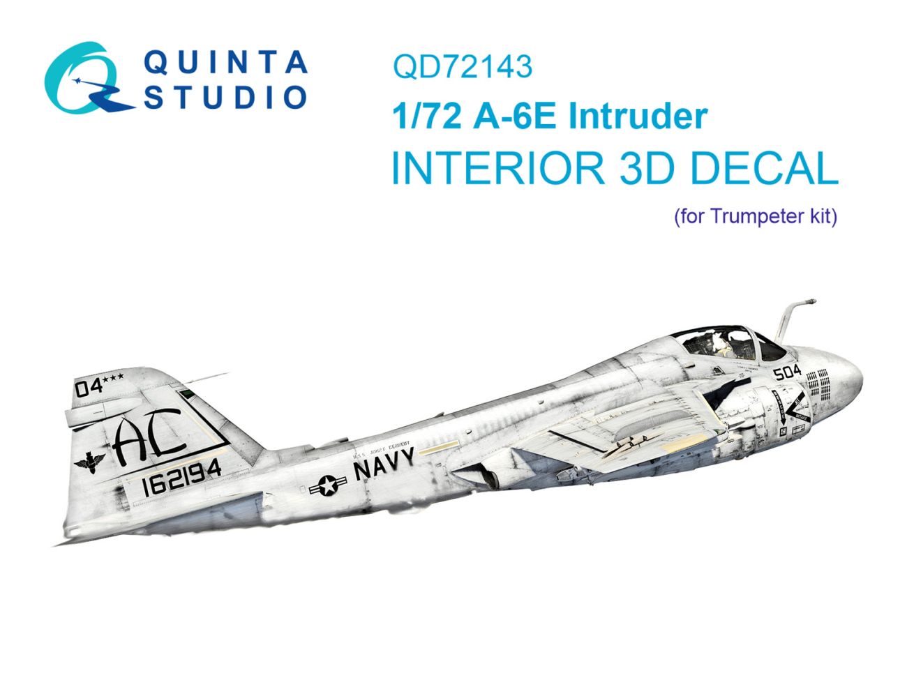 1:72 A-6E Intruder 3D-Printed & coloured Interior on decal paper (Trumpeter)