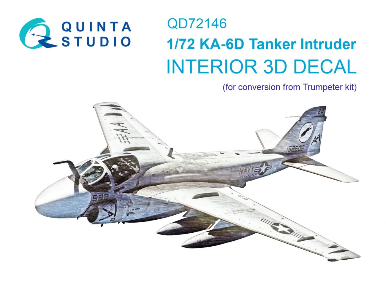1:72 KA-6D Intruder 3D-Printed & coloured Interior on decal paper (conversion from Trumpeter)