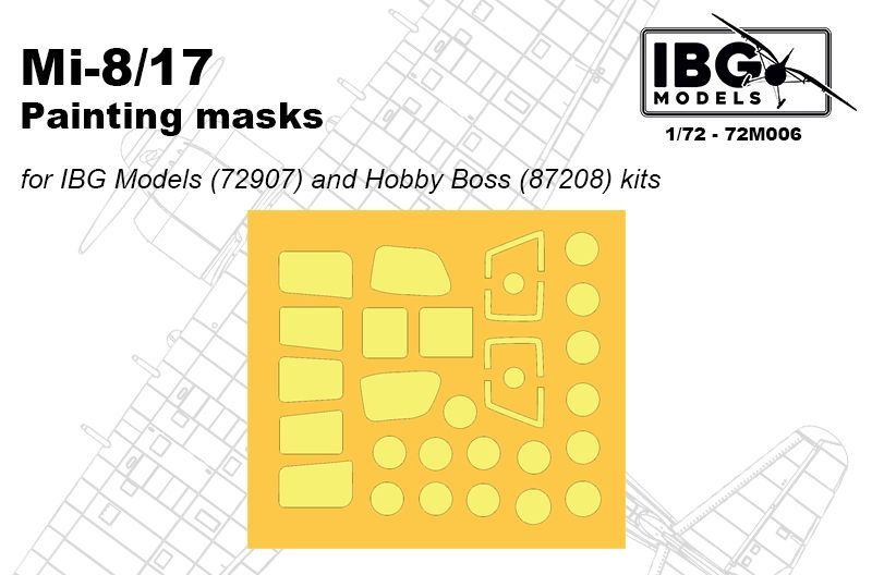 1:72 Mil Mi-8/17 canopy frame paint masks