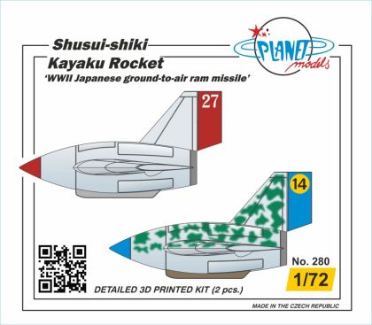 1:72 Shusui-shiki Kayaku Rocket ‘WWII Japanese ground-to-air ram missile’ 2 pcs