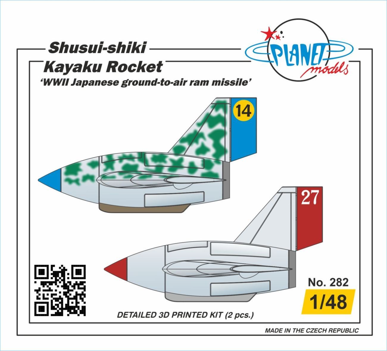 1:48 Shusui-shiki Kayaku Rocket ‘WWII Japanese ground-to-air ram missile’ 2 pcs