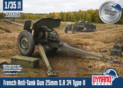 1:35 French Anti-Tank Gun 25mm S.A 34 Type II Premium Edition