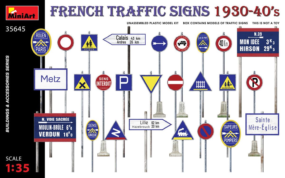 1:35 FRENCH TRAFFIC SIGNS 1930-40’s