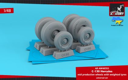 1:48 C-130 Hercules wheels mid