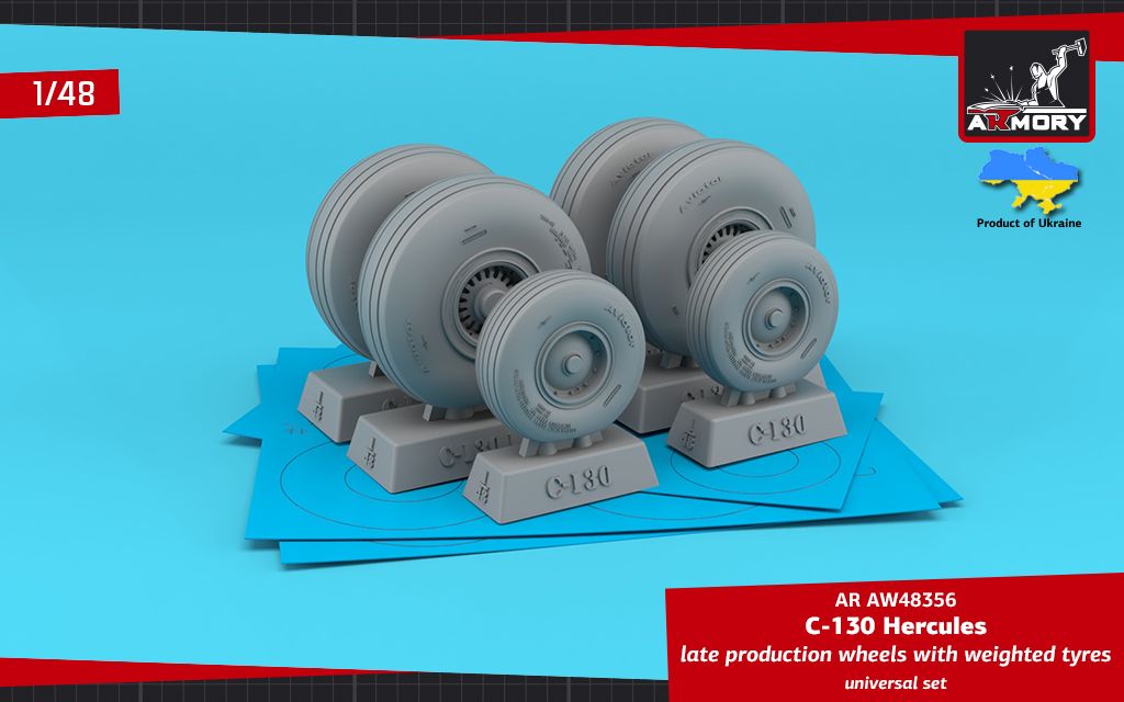 1:48 C-130 Hercules wheels late