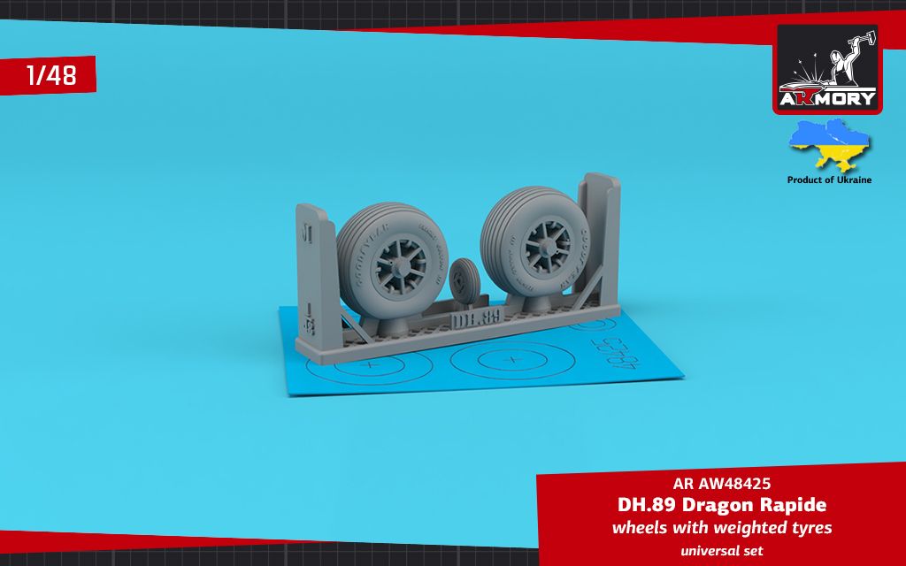 1:48 DH.89 Dragon Rapide wheels