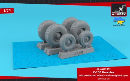1:72 C-130 Hercules wheels mid