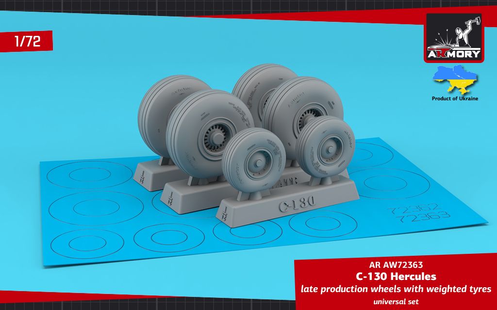 1:72 C-130 Hercules wheels late