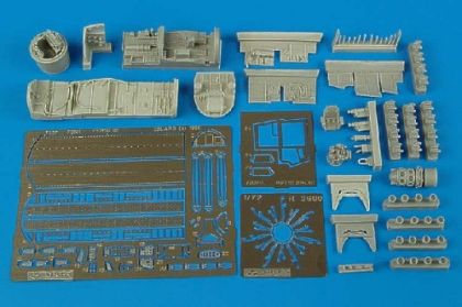 1:72 Grumman TBM Avenger detailing set including cockpit and turret hasegawa