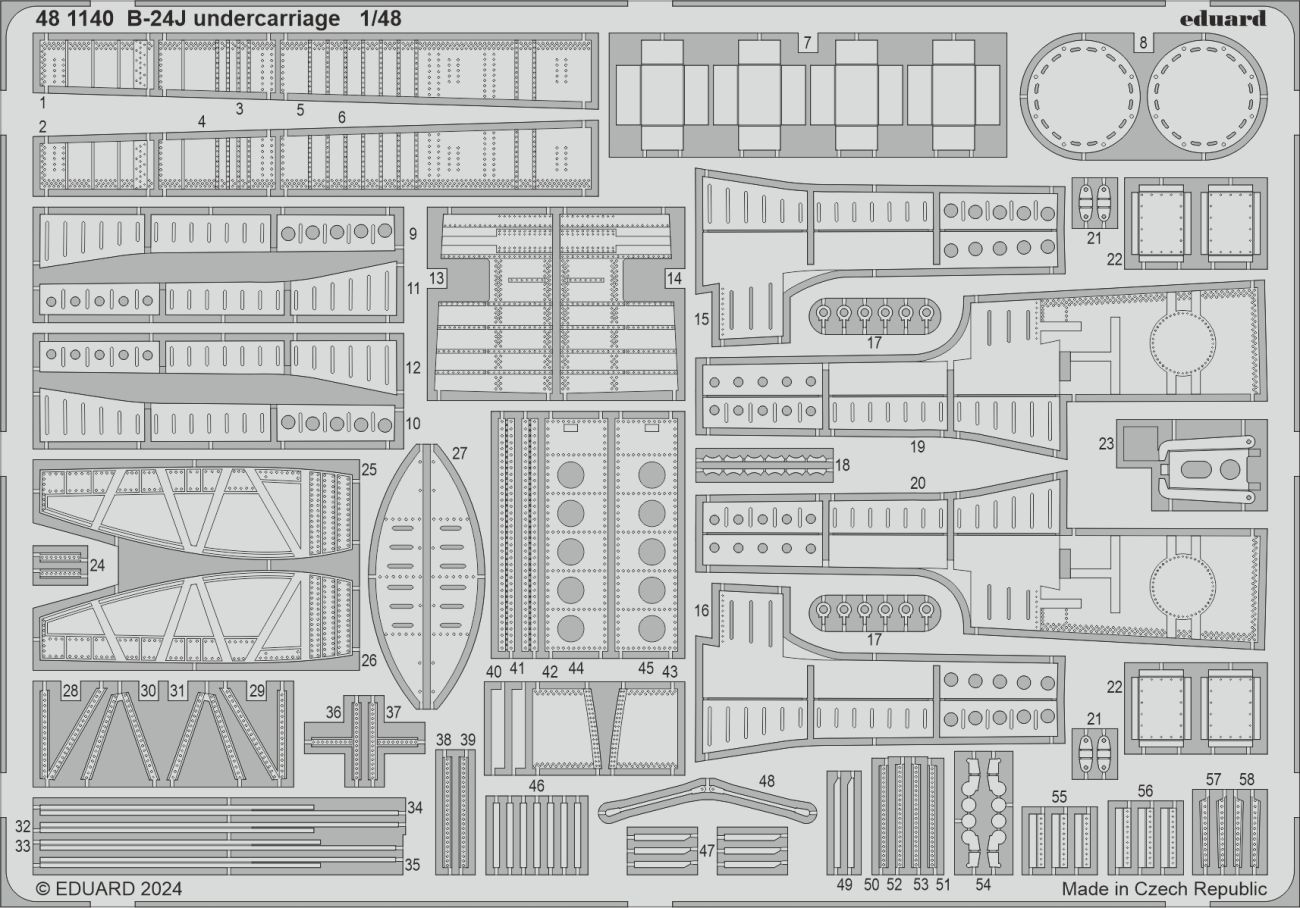 1:48 B-24J Liberator undercarriage