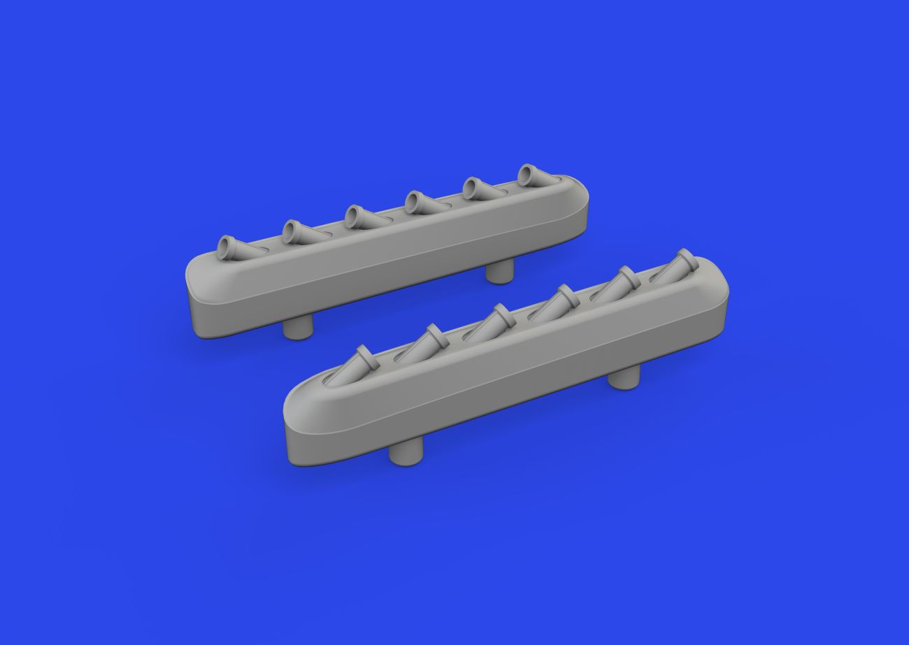 1:72 P-51D Mustang exhaust stacks w/ fairing PRINT