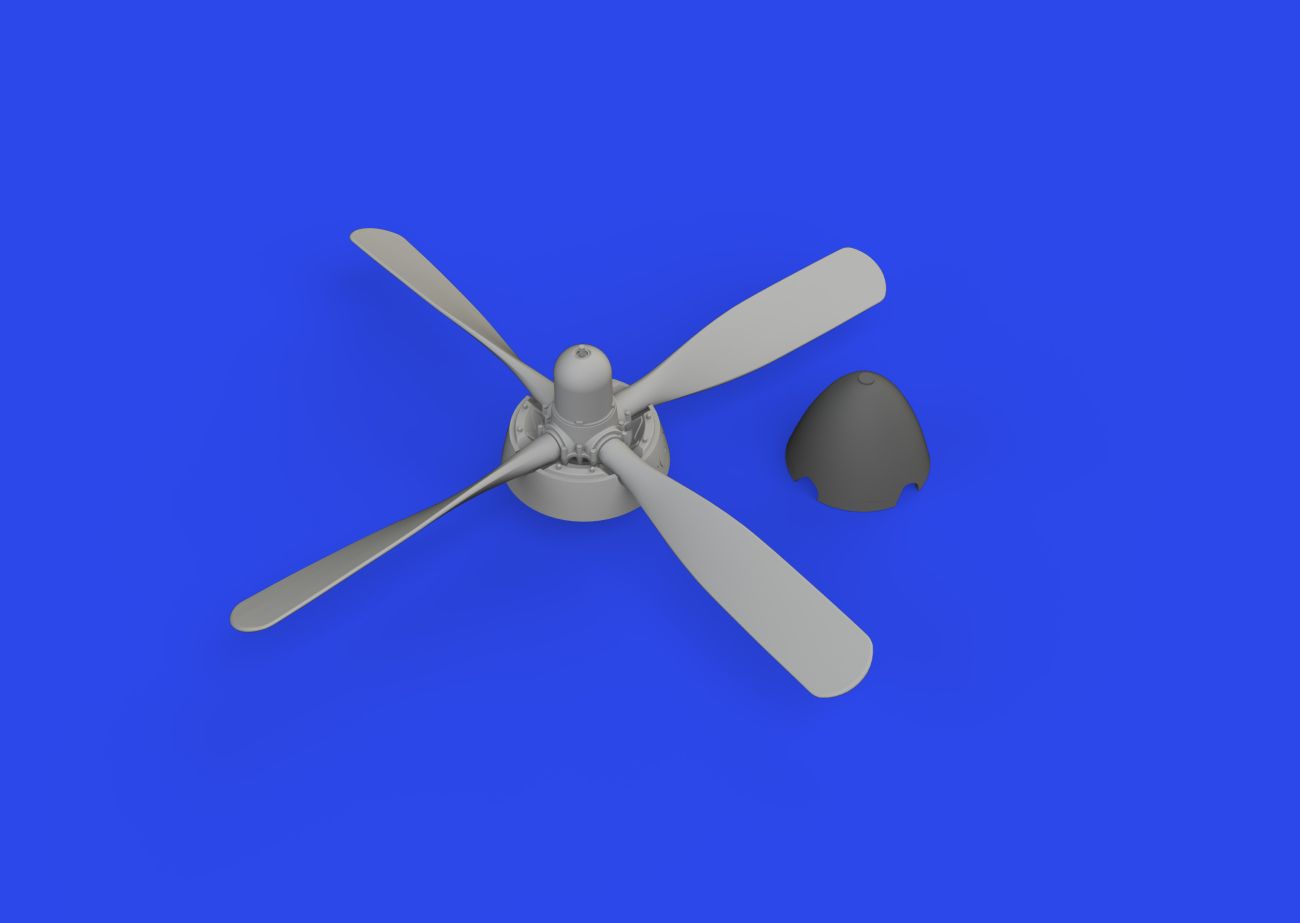 1:72 P-51D Mustang Hamilton Standard propeller uncuffed PRINT