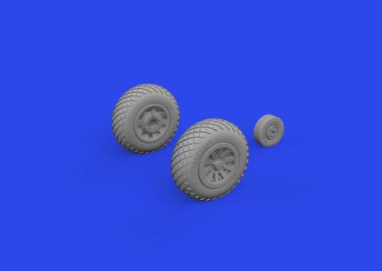 1:72 P-51D Mustang wheels diamond tread