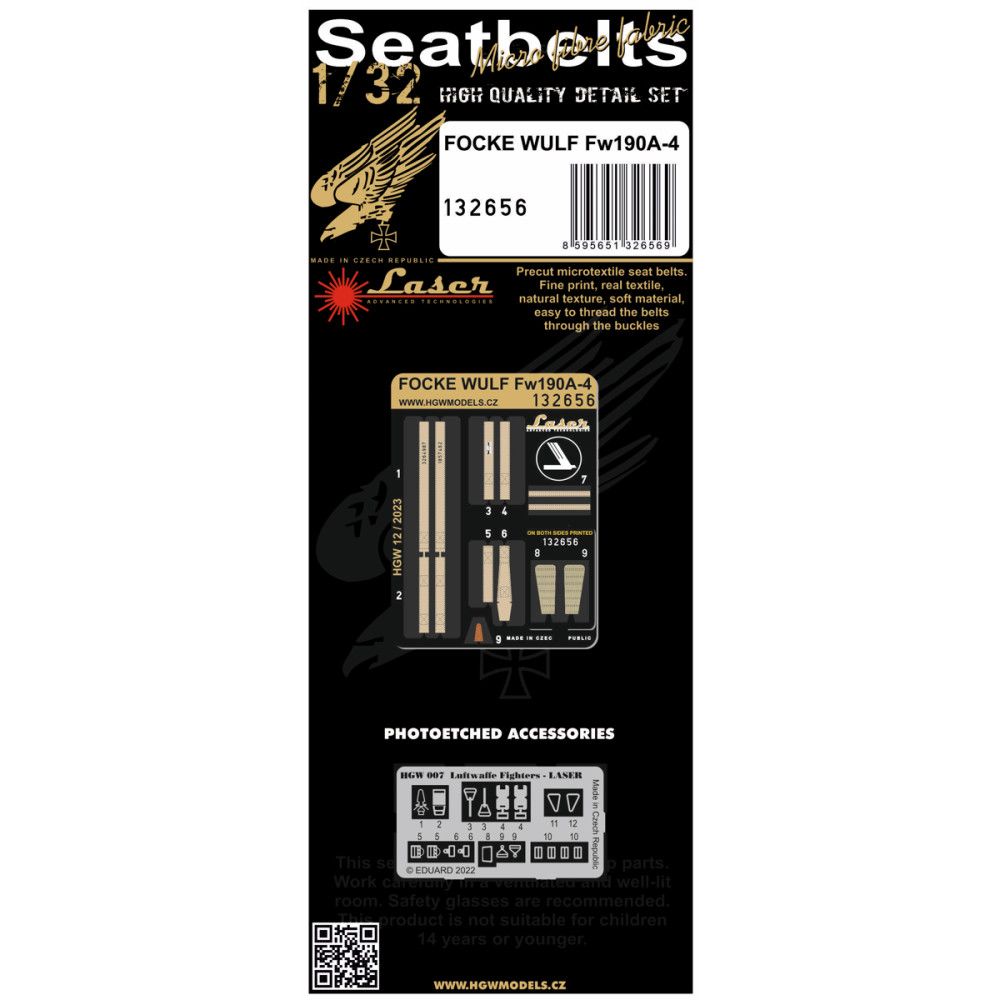 1:32 FW190A-4 - SEATBELTS