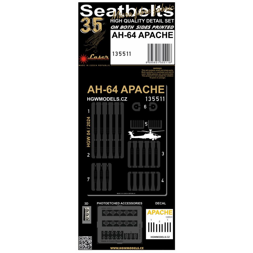 1:35 AH-64 APACHE - SEATBELTS