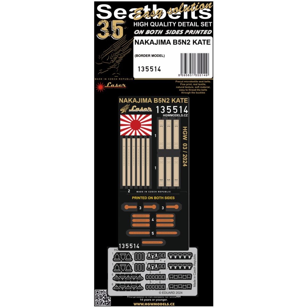 1:35 NAKAJIMA B5N-2 KATE - SEATBELTS