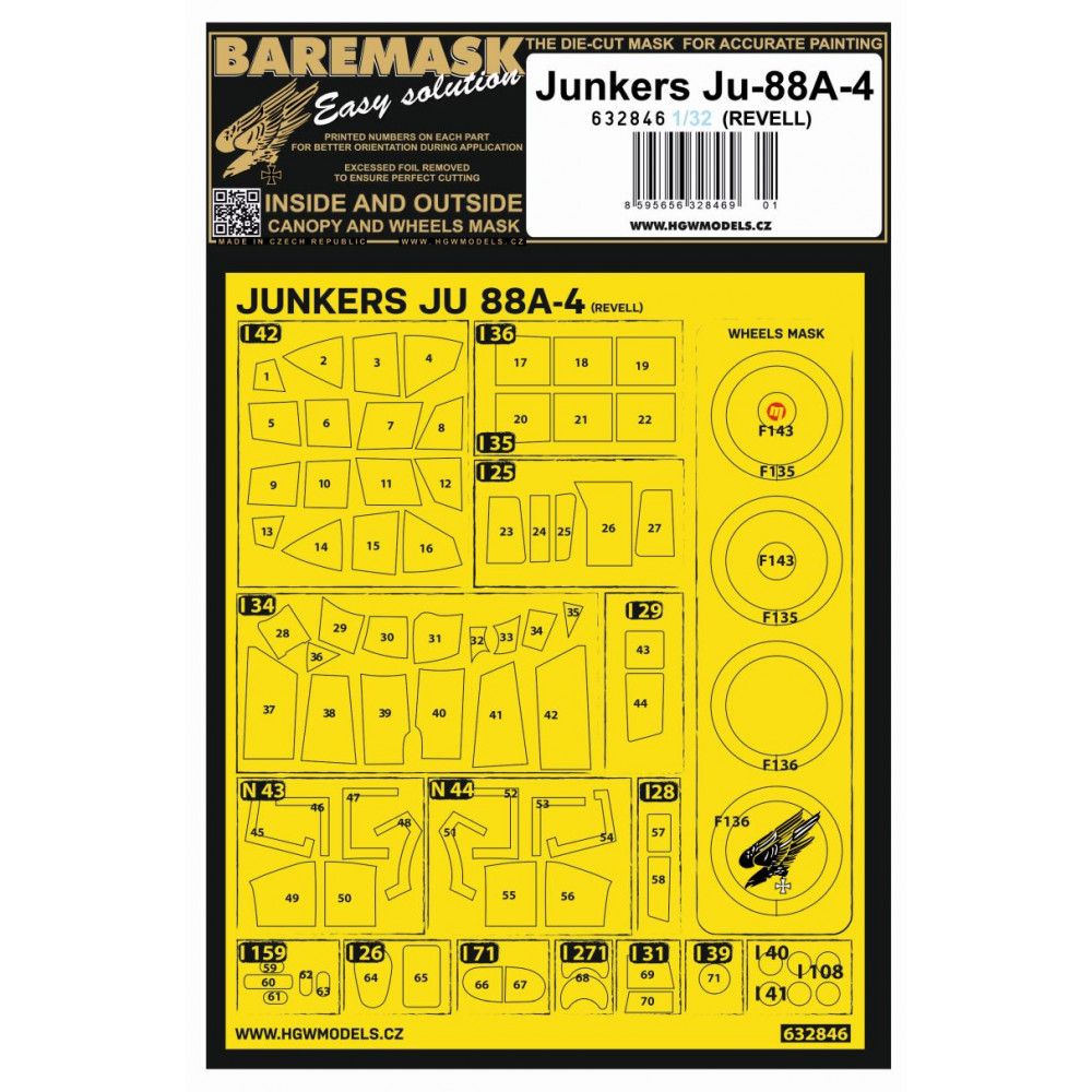 1:32 JUNKERS JU-88A-4 - MASKS