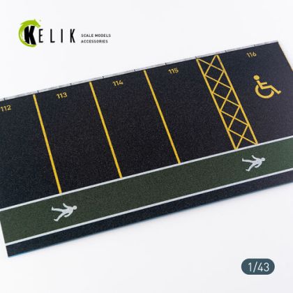 1:43 Supermarket Parking Type 1 Base - Acrylic 3mm (180mm x 357mm) (210g)