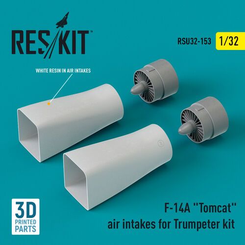 1:32 F-14A 'Tomcat' Air Intakes For Trumpeter Kit (3D Printed)