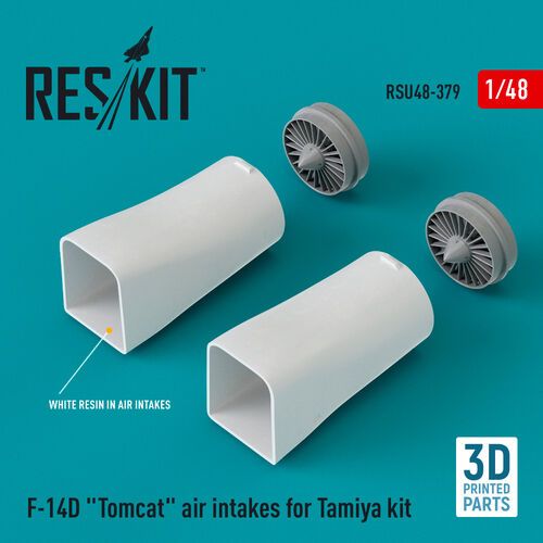 1:48 F-14D 'Tomcat' Air Intakes For Tamiya Kit (3D Printed)