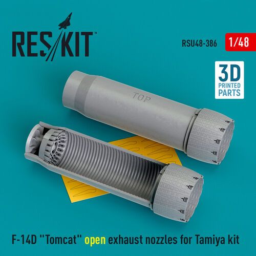 1:48 F-14D 'Tomcat' Open Exhaust Nozzles For Tamiya Kit (3D Printed)