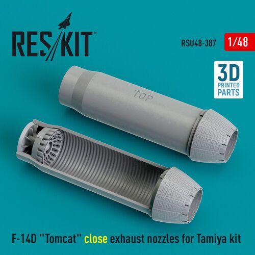 1:48 F-14D 'Tomcat' Close Exhaust Nozzles For Tamiya Kit (3D Printed)