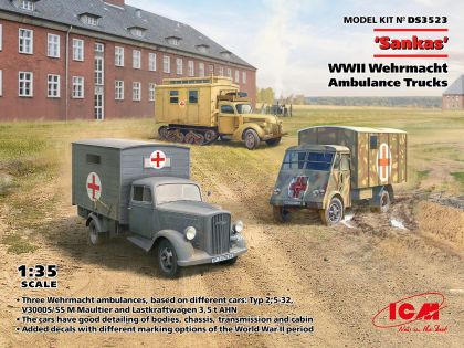 1:35 'Sankas' WWII Wehrmacht Ambulance Trucks