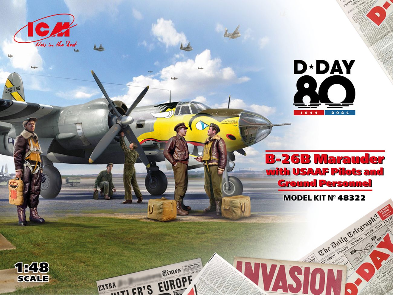 1:48 B-26B Marauder with USAAF Pilots and Ground Personnel