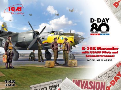 1:48 B-26B Marauder with USAAF Pilots and Ground Personnel