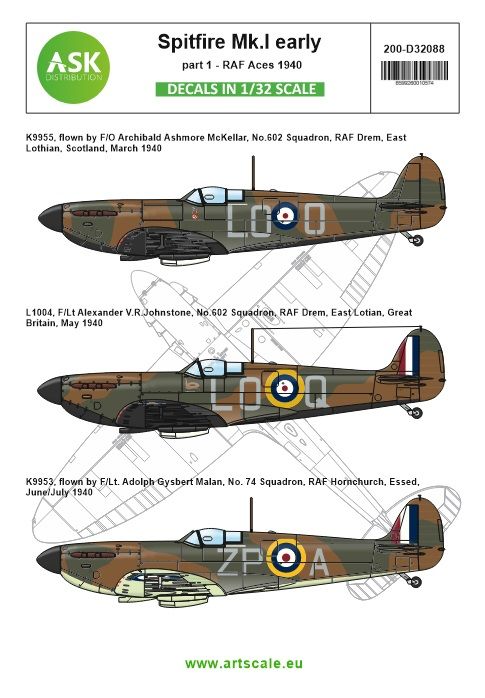 1:32 Spitfire Mk.Ia Part 1 - 'The Few', 1940 RAF Aces