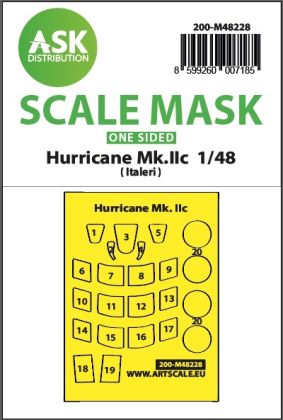 1:48 Hawker Hurricane Mk.IIc one-sided express mask for Italeri