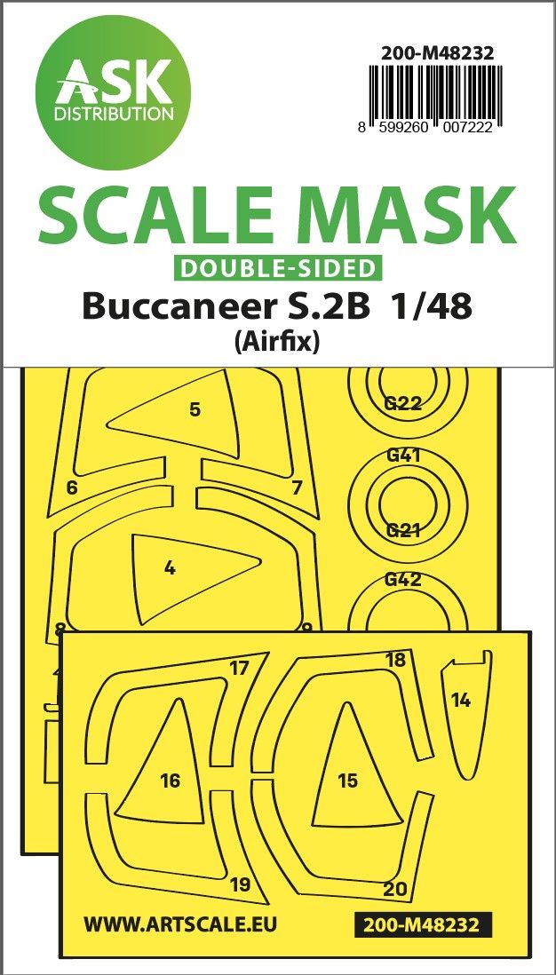 1:48 Buccaneer S.2B double-sided express fit mask for Airfix