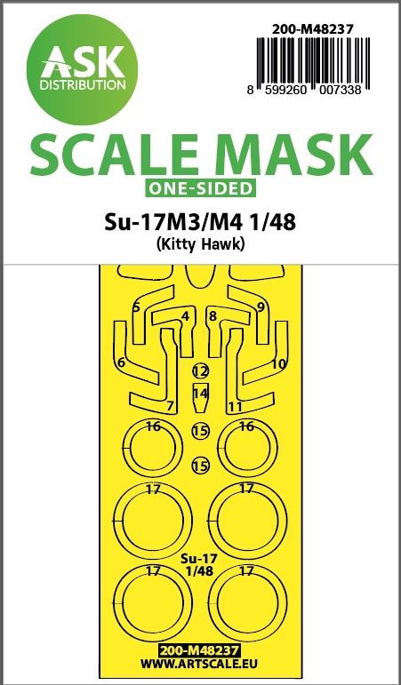 1:48 Su-17M3/M4 one-sided express fit mask for Kitty Hawk